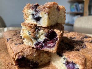Blauwe bessen coffee cake (4 stukken)